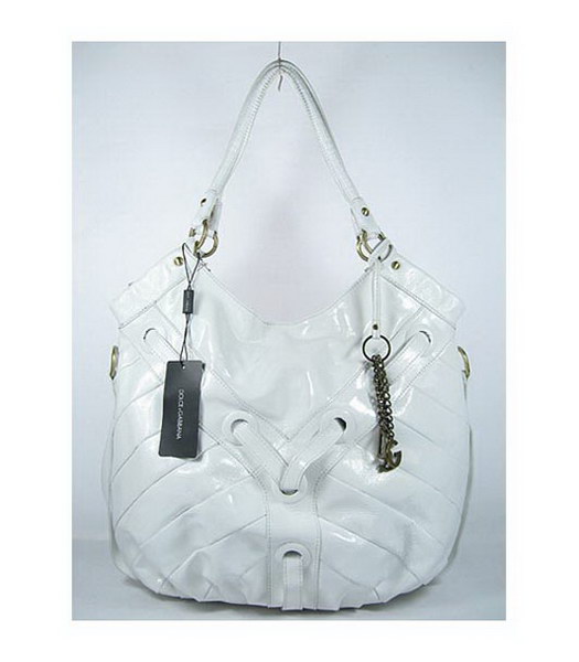 Dolce & Gabbana spalla Bag_White pelle verniciata